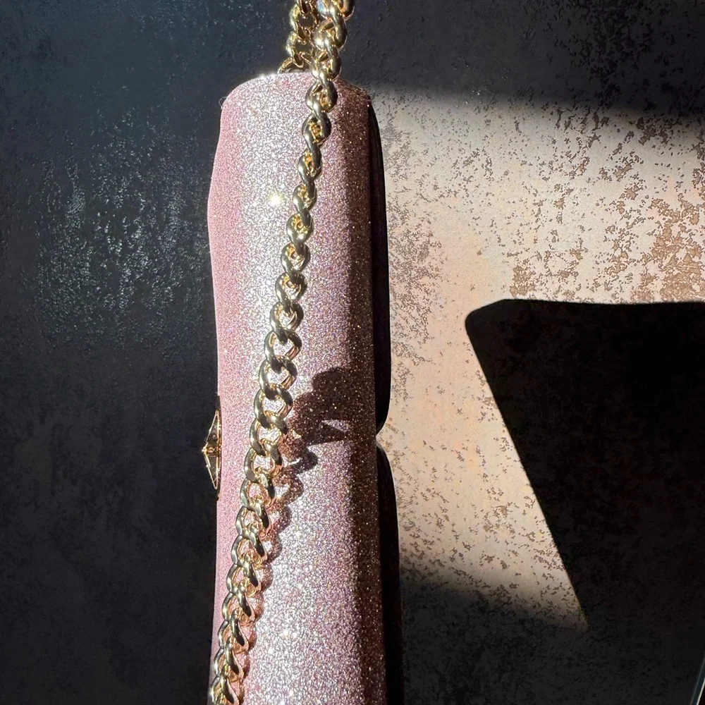 Kate Spade Pink Glitter Shimmer Nicola Twistlock Crossbody Bag